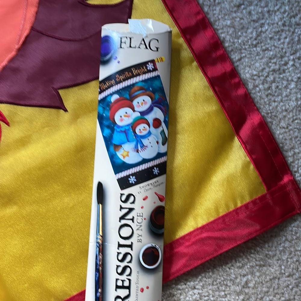 Halloween flag! And a snowman flag! Both are brand new!!